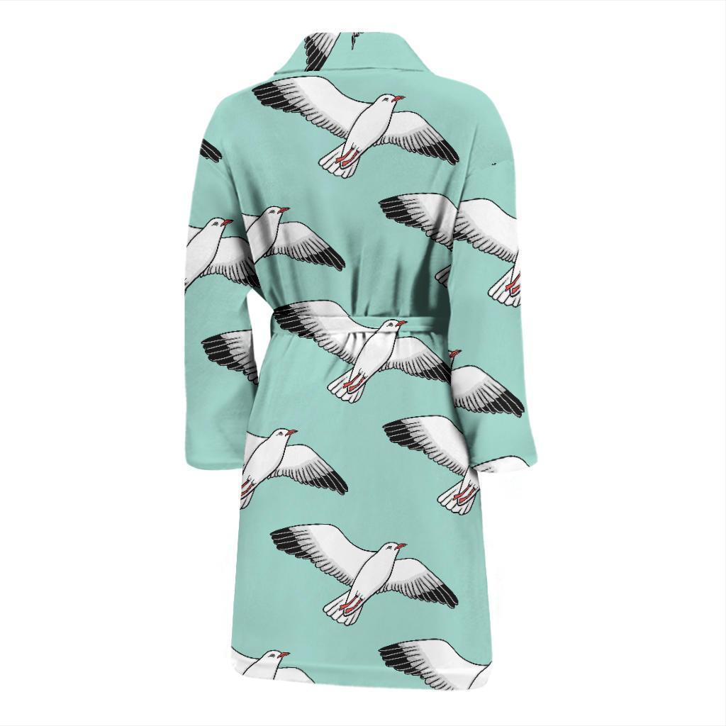 Pigeon Pattern Print Design 02 Men Bathrobe-JORJUNE.COM