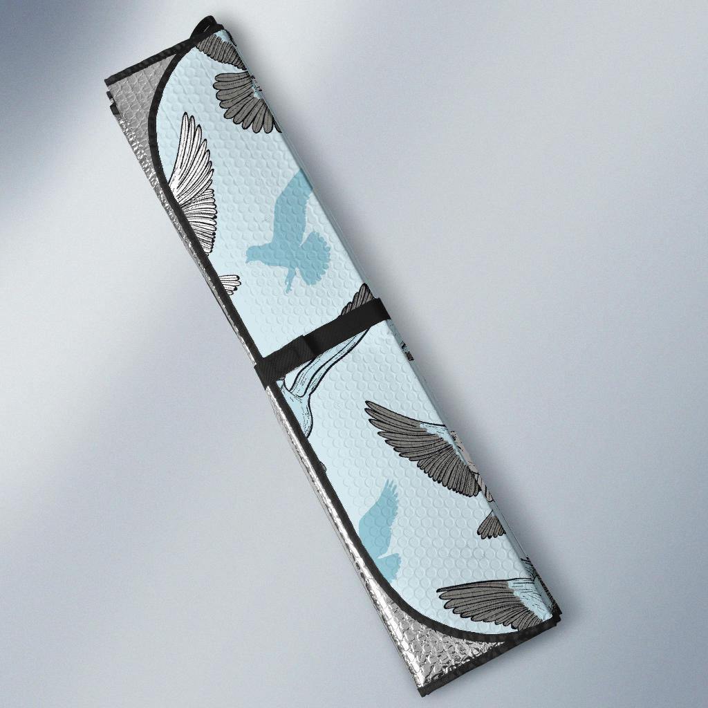 Pigeon Pattern Print Design 03 Car Sun Shades-JORJUNE.COM