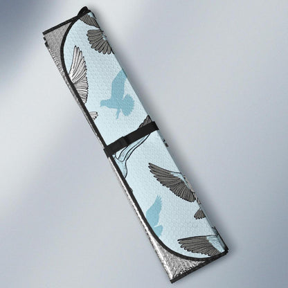 Pigeon Pattern Print Design 03 Car Sun Shades-JORJUNE.COM