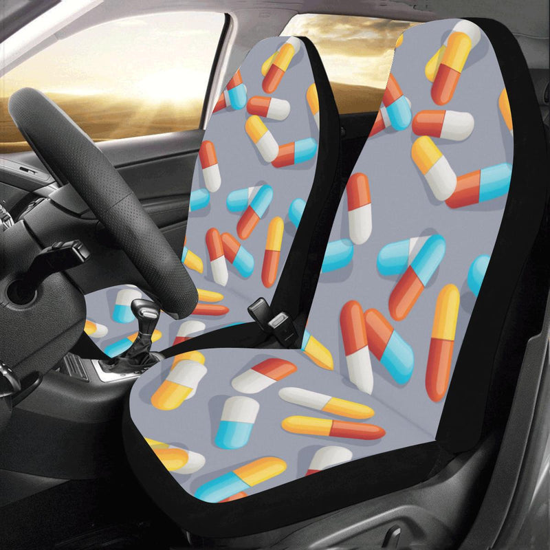 Pill Pattern Print Design A01 Car Seat Covers (Set of 2)-JORJUNE.COM