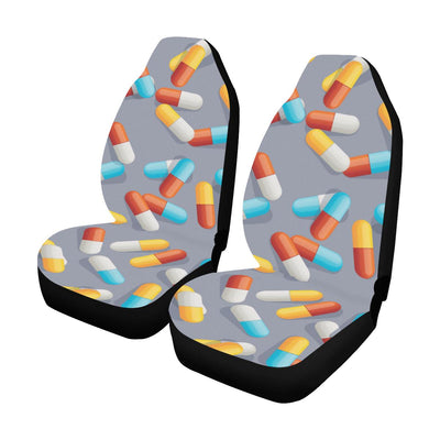 Pill Pattern Print Design A01 Car Seat Covers (Set of 2)-JORJUNE.COM