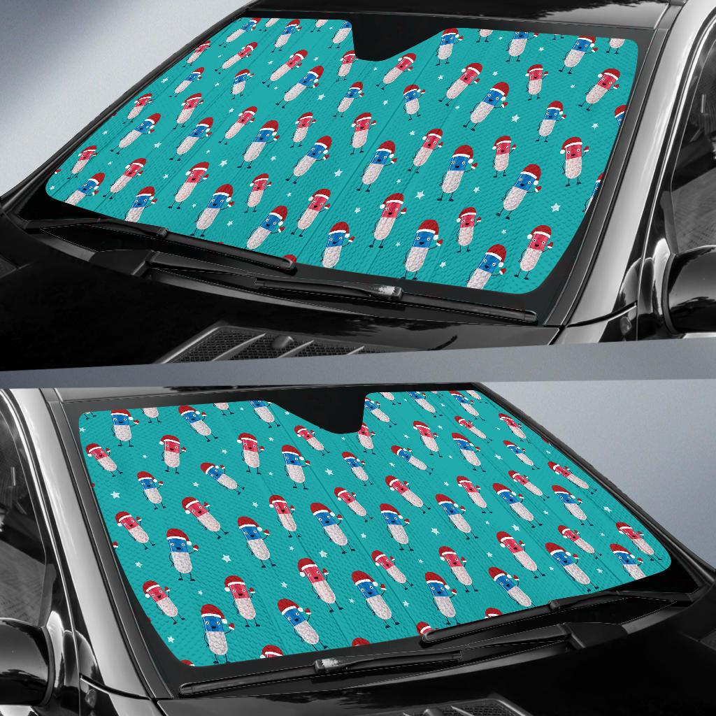 Pill Pattern Print Design A03 Car Sun Shades-JORJUNE.COM