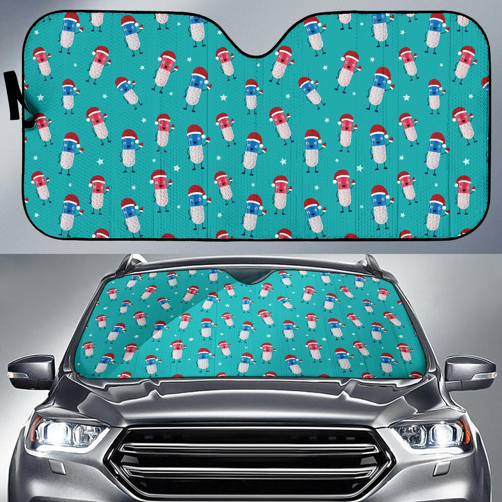 Pill Pattern Print Design A03 Car Sun Shades-JORJUNE.COM