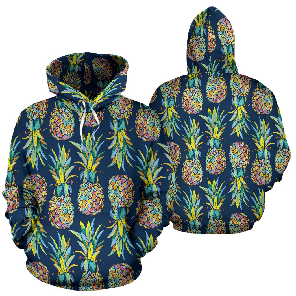 Pineapple Color Art All Over Print Hoodie