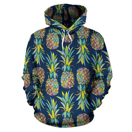 Pineapple Color Art All Over Print Hoodie