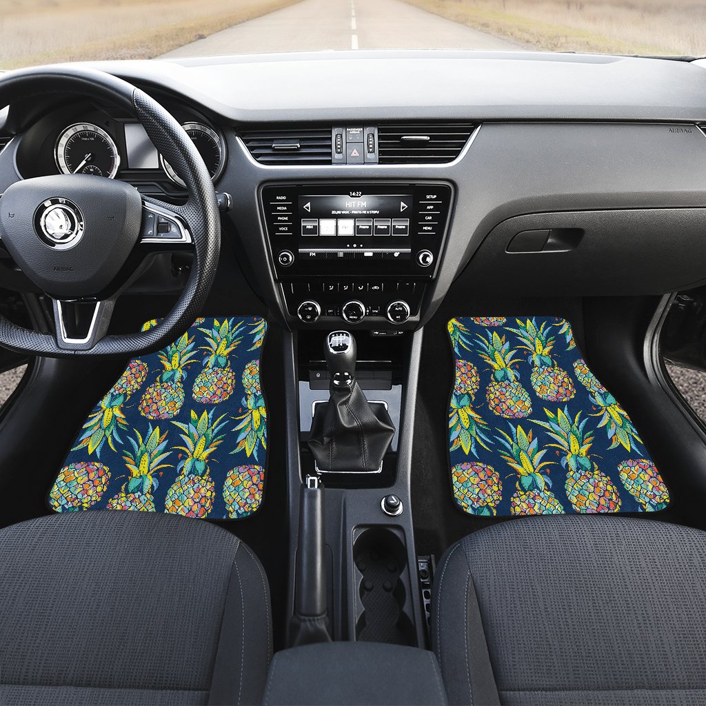 Pineapple Color Art Car Floor Mats