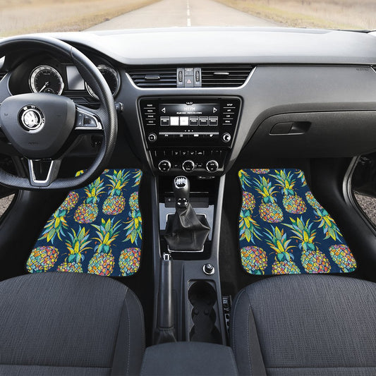 Pineapple Color Art Car Floor Mats