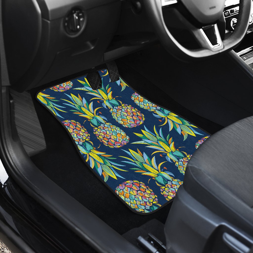 Pineapple Color Art Car Floor Mats