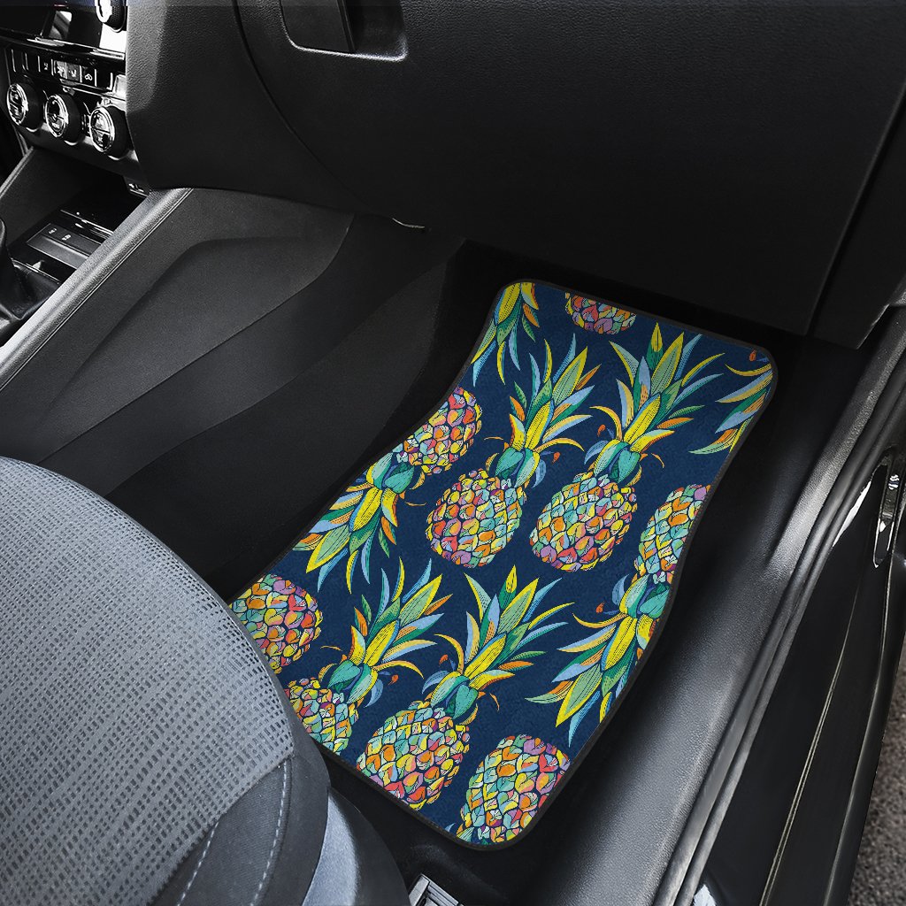 Pineapple Color Art Car Floor Mats