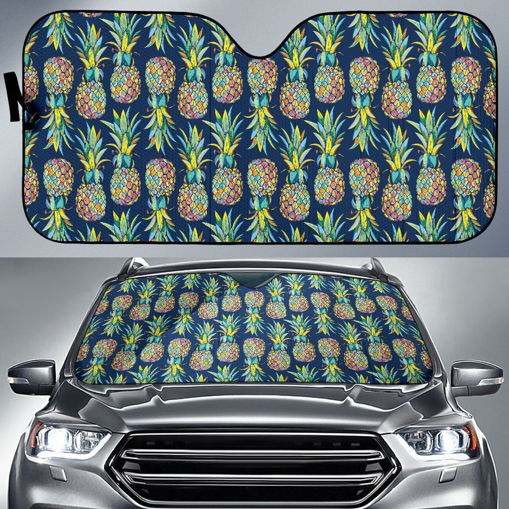 Pineapple Color Art Car Sun Shade-JorJune