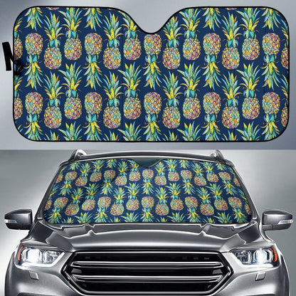 Pineapple Color Art Car Sun Shade-JorJune
