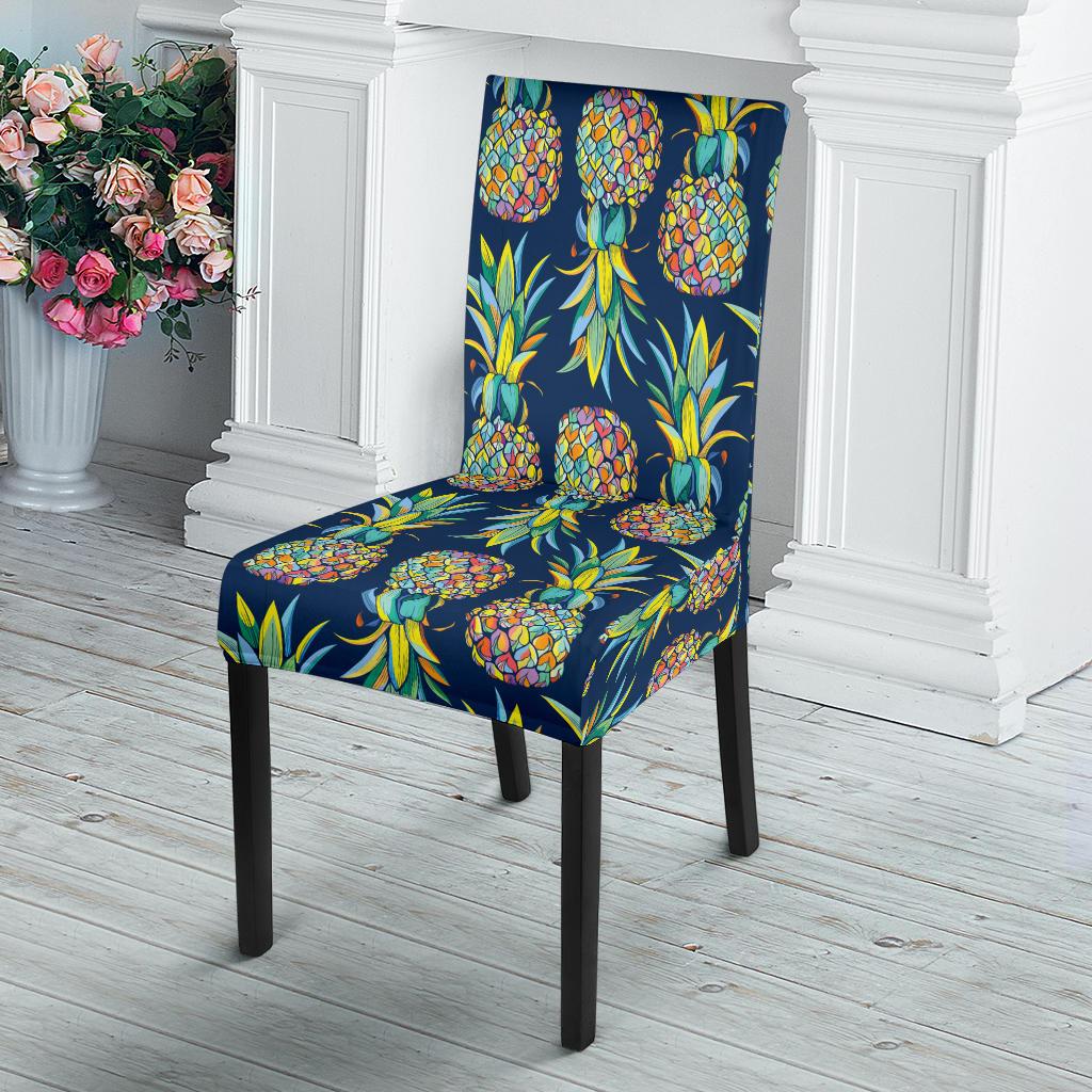 Pineapple Color Art Dining Chair Slipcover-JORJUNE.COM