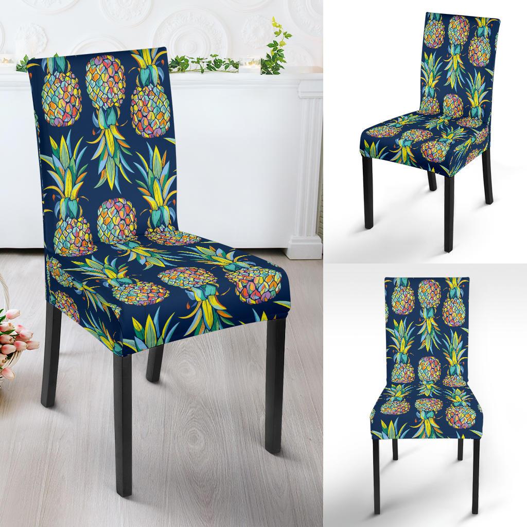 Pineapple Color Art Dining Chair Slipcover-JORJUNE.COM