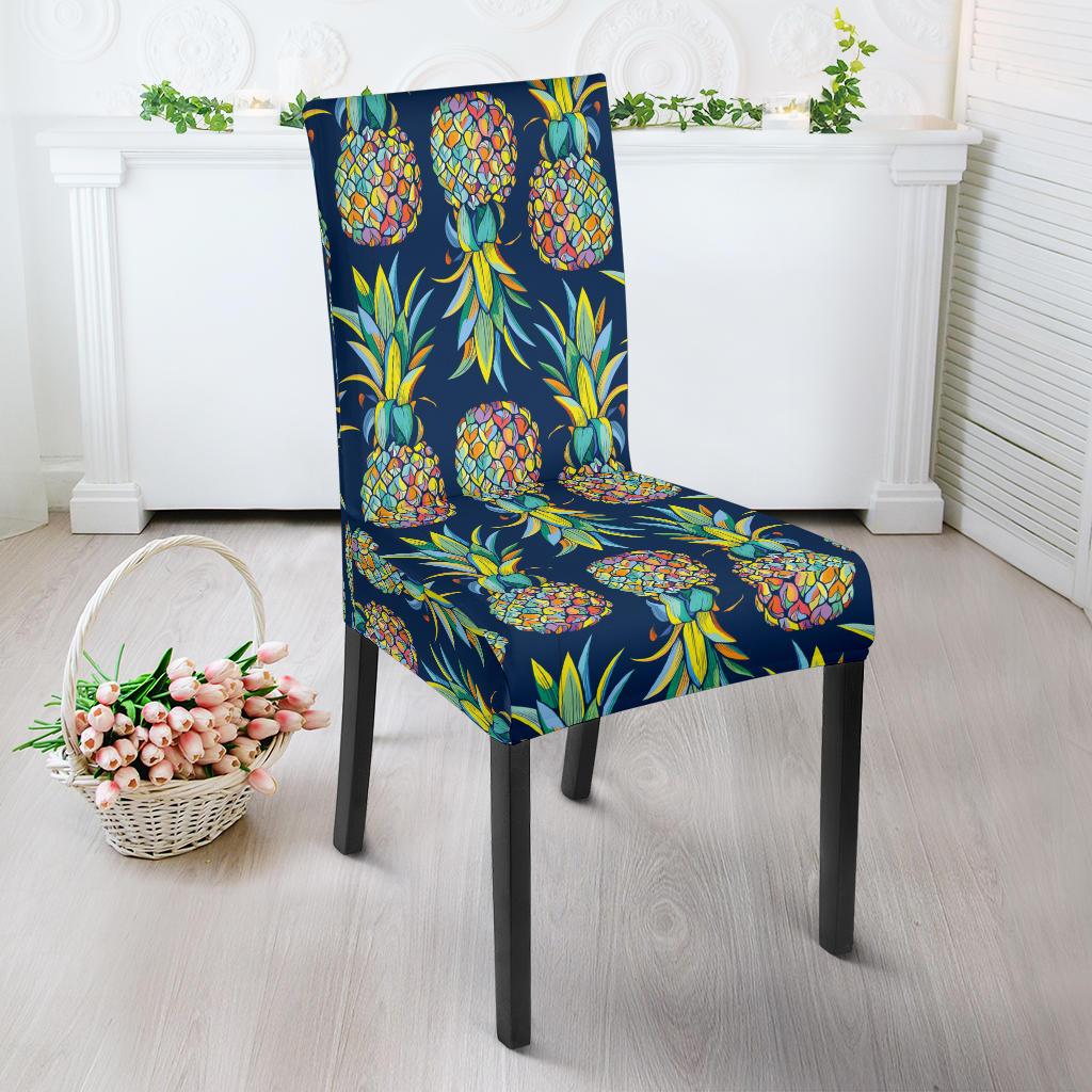 Pineapple Color Art Dining Chair Slipcover-JORJUNE.COM