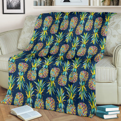 Pineapple Color Art Fleece Blanket