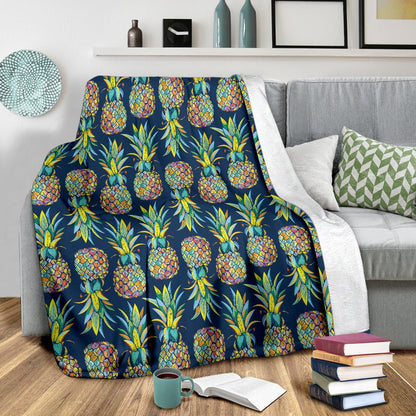 Pineapple Color Art Fleece Blanket