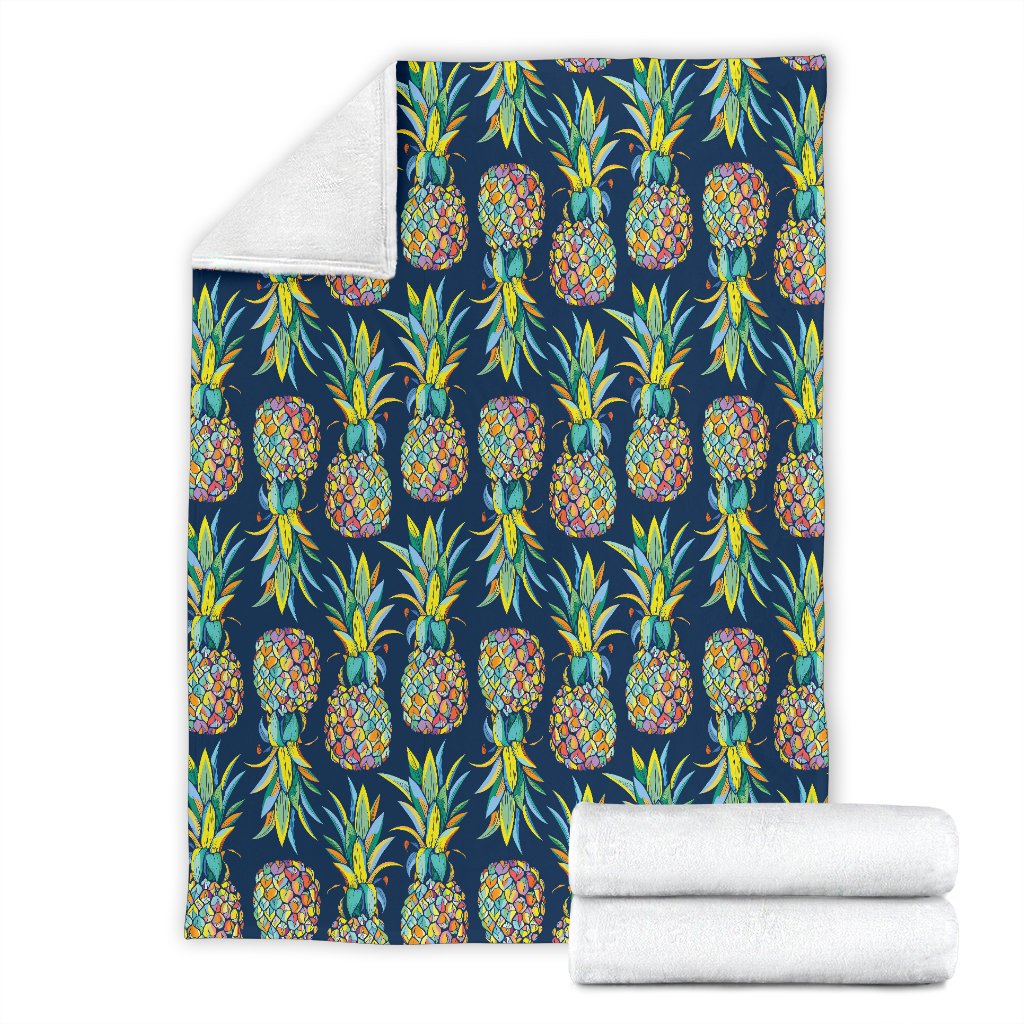 Pineapple Color Art Fleece Blanket