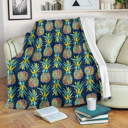 Pineapple Color Art Fleece Blanket