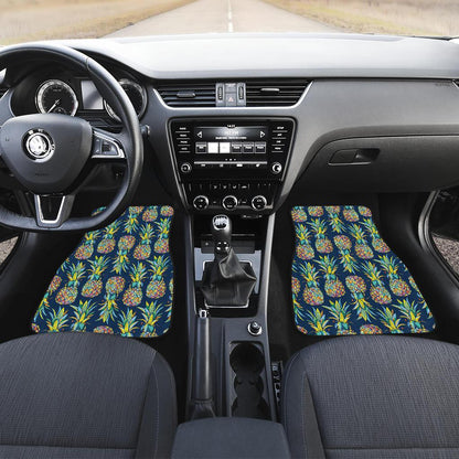 Pineapple Color Art Front and Back Car Floor Mats