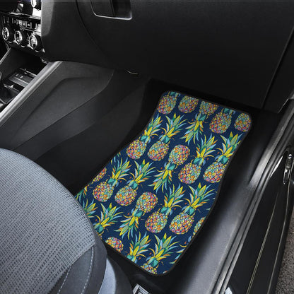 Pineapple Color Art Front and Back Car Floor Mats
