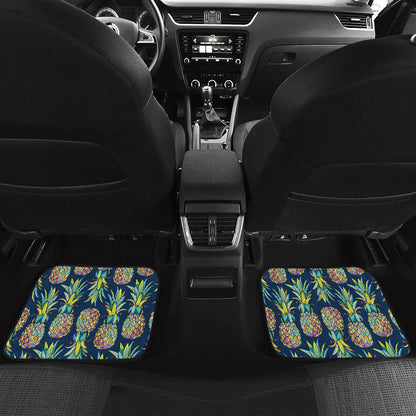 Pineapple Color Art Front and Back Car Floor Mats