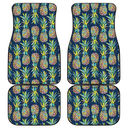 Pineapple Color Art Front and Back Car Floor Mats
