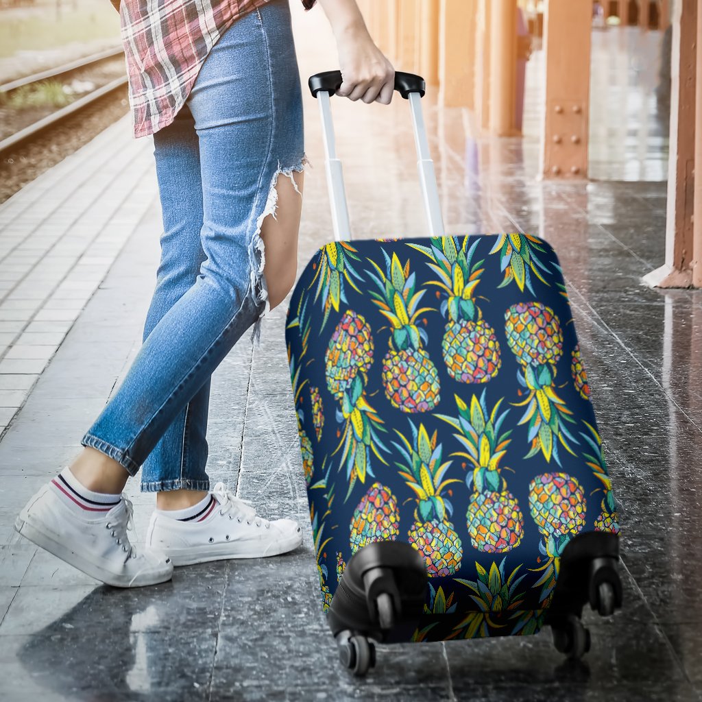 Pineapple Color Art Luggage Cover Protector
