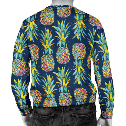 Pineapple Color Art Men Crewneck Sweatshirt