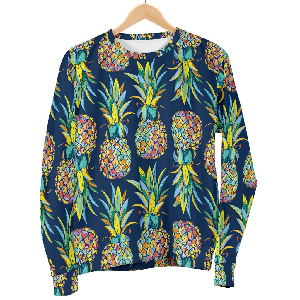 Pineapple Color Art Men Crewneck Sweatshirt