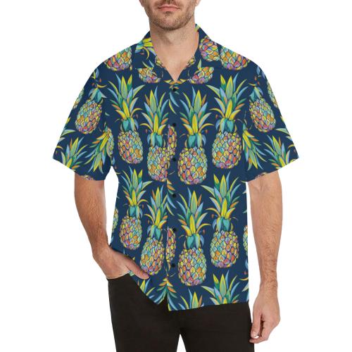 Pineapple Color Art Men Hawaiian Shirt