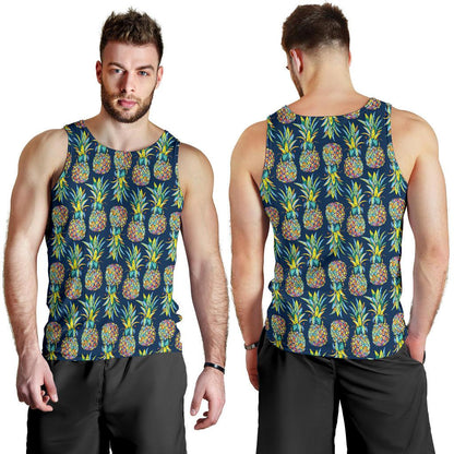Pineapple Color Art Men Tank Top