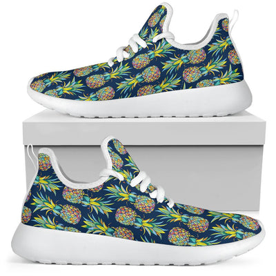 Pineapple Color Art Mesh Knit Sneakers Shoes
