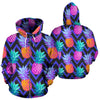 Pineapple Color Art Pattern All Over Zip Up Hoodie
