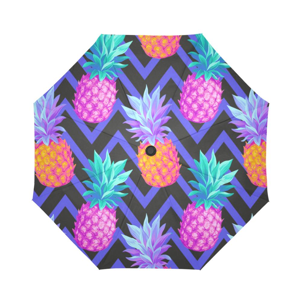 Pineapple Color Art Pattern Automatic Foldable Umbrella