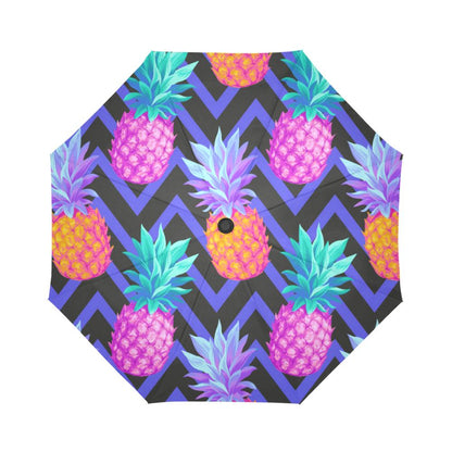 Pineapple Color Art Pattern Automatic Foldable Umbrella