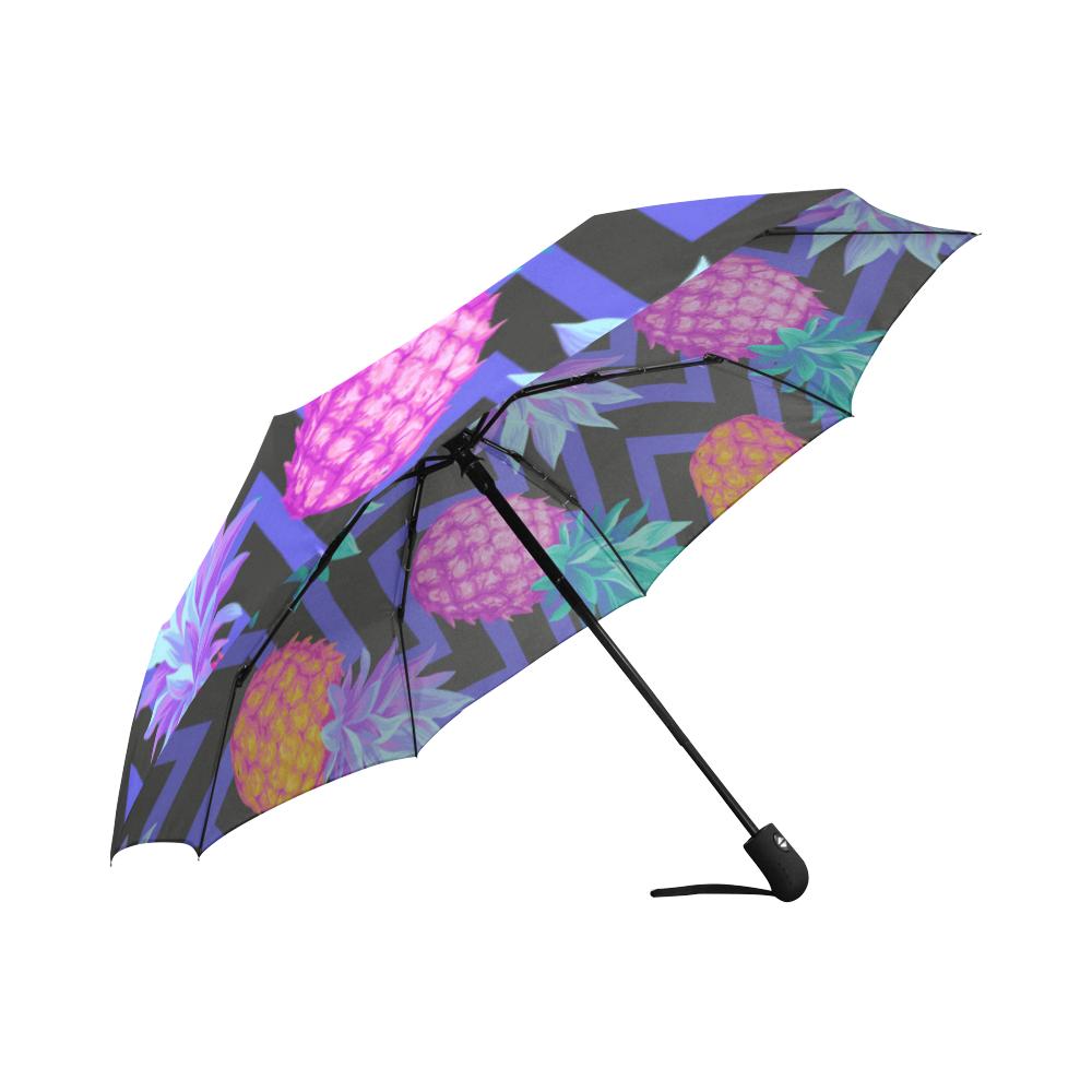Pineapple Color Art Pattern Automatic Foldable Umbrella