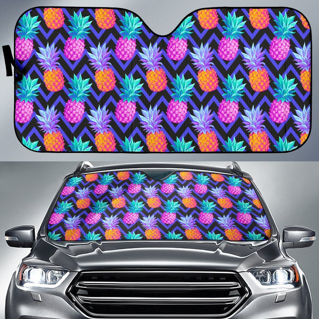Pineapple Color Art Pattern Car Sun Shade-JorJune