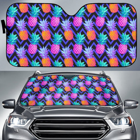 Pineapple Color Art Pattern Car Sun Shade-JorJune