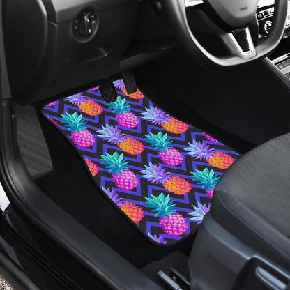 Pineapple Color Art Pattern Front and Back Car Floor Mats