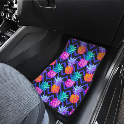 Pineapple Color Art Pattern Front and Back Car Floor Mats