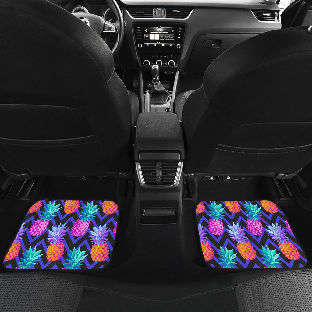 Pineapple Color Art Pattern Front and Back Car Floor Mats