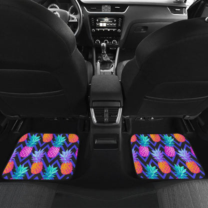Pineapple Color Art Pattern Front and Back Car Floor Mats