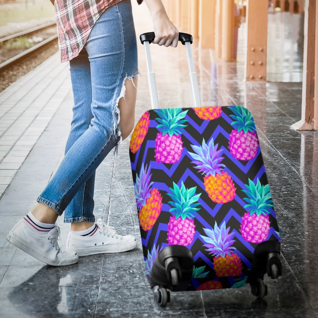 Pineapple Color Art Pattern Luggage Cover Protector