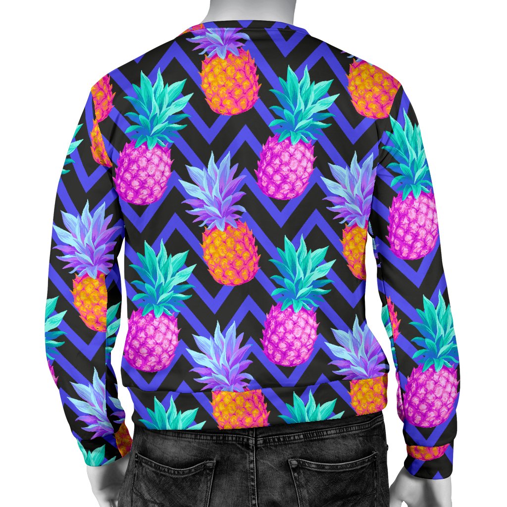 Pineapple Color Art Pattern Men Crewneck Sweatshirt