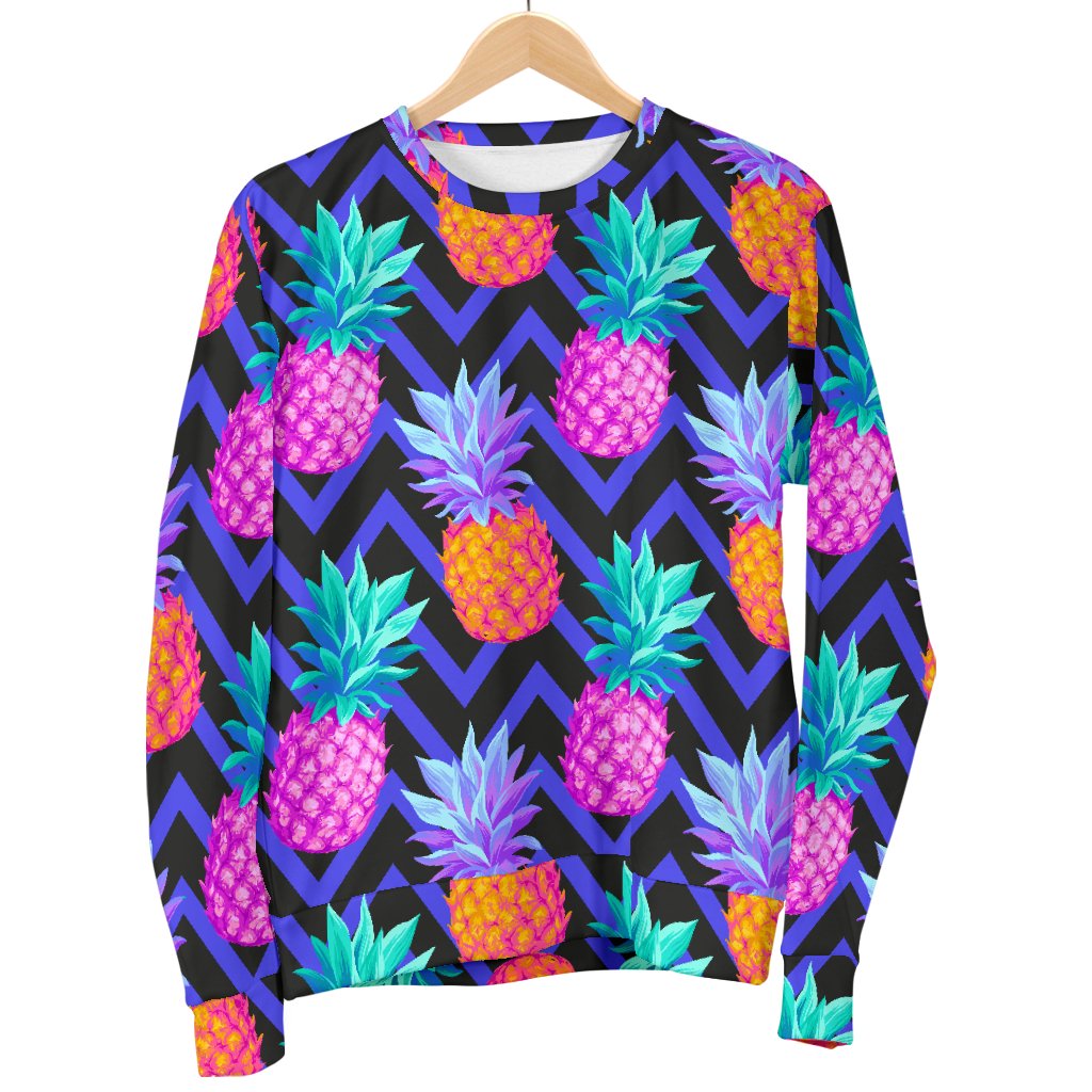 Pineapple Color Art Pattern Men Crewneck Sweatshirt