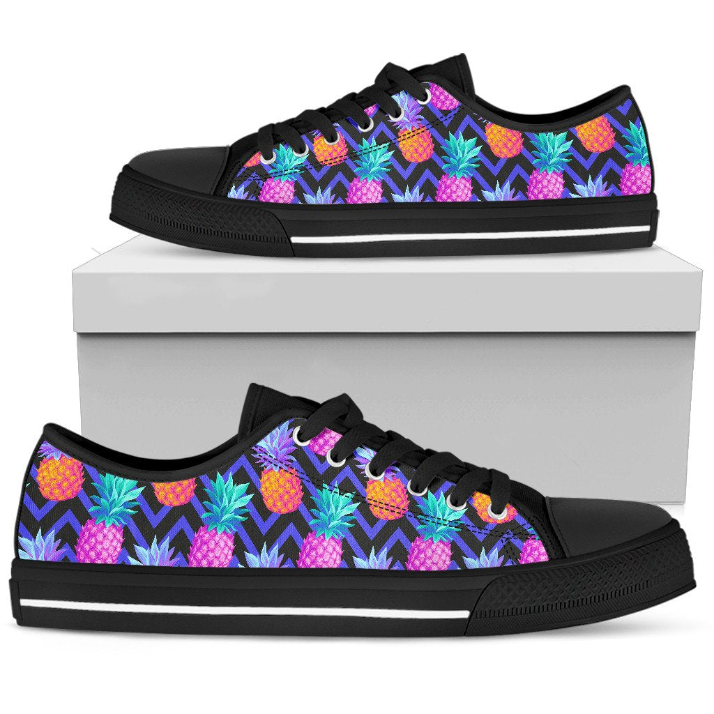 Pineapple Color Art Pattern Men Low Top Shoes