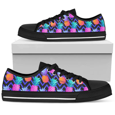 Pineapple Color Art Pattern Men Low Top Shoes