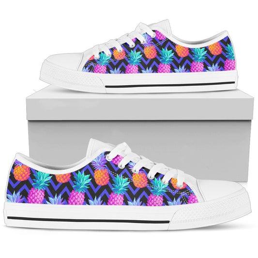 Pineapple Color Art Pattern Men Low Top Shoes