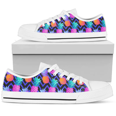 Pineapple Color Art Pattern Men Low Top Shoes