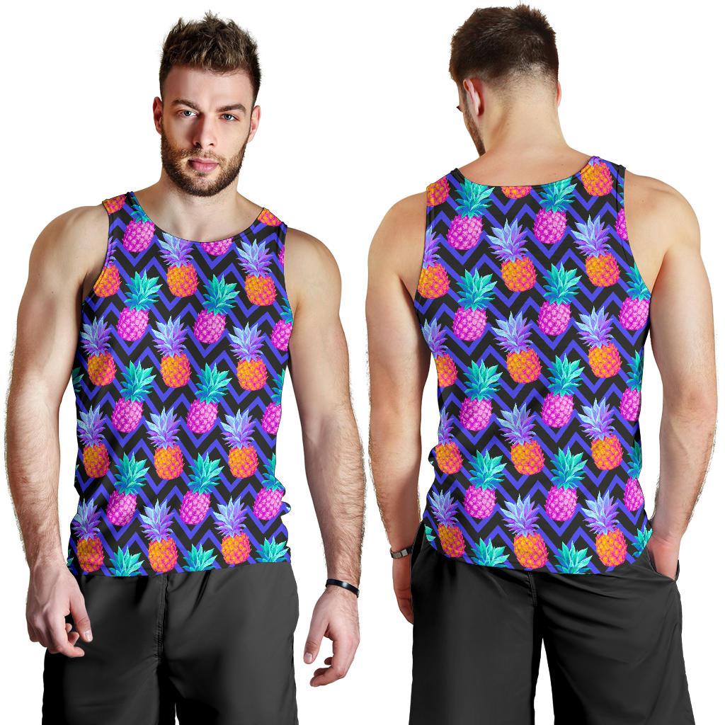 Pineapple Color Art Pattern Men Tank Top